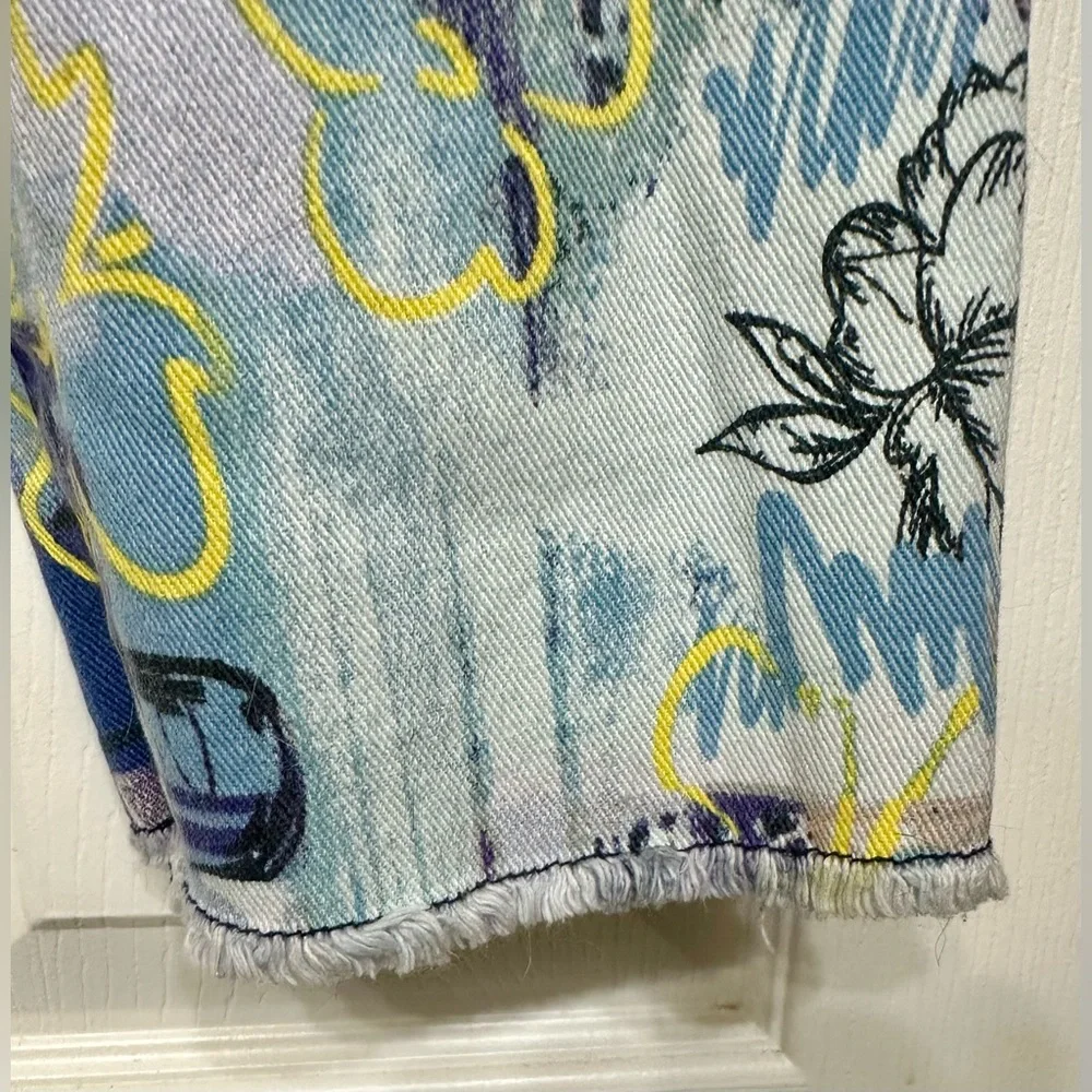 LOGO by Lori Goldstein Multicolor Floral Patchwork Jeans - Picture 3 of 11